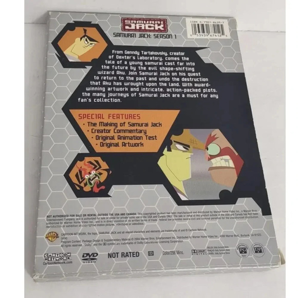 Samurai Jack Season 1 Two Disk Box Set Collector Series - Picture 2 of 3